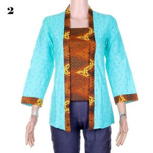 Kebaya Kutubaru Embos Kombinasi Sogan Ramadani - Warna 1