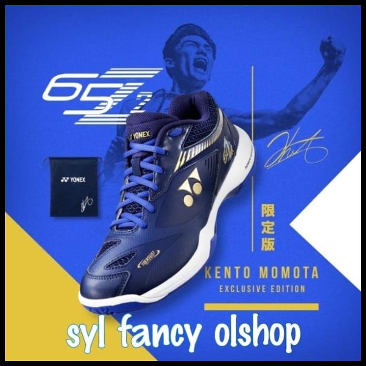 Sepatu Yonex Shb65 Z2M Jp Navy Gold "Kento Momota" Badminton Shoes