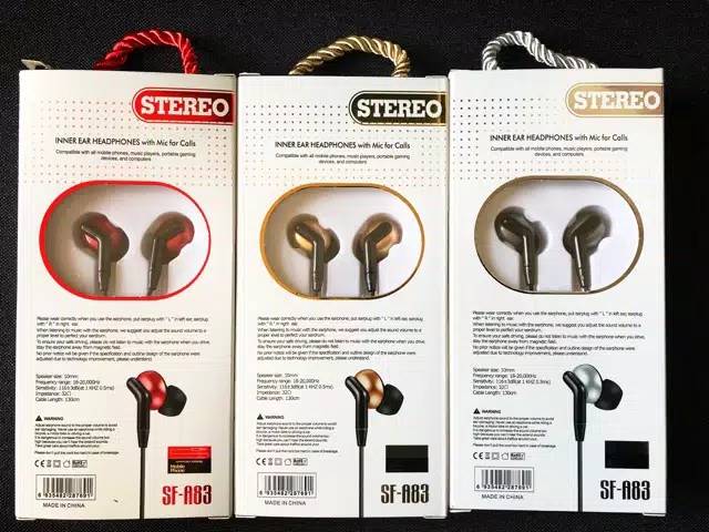 (NC) Music Hifi Stereo Earphone Headset Handsfree SF-A83