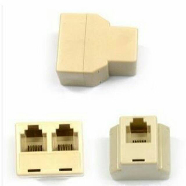 Conector Konektor Converter Konverter Barel Penyambung kabel LAN Cabang RJ45 1 ke 2