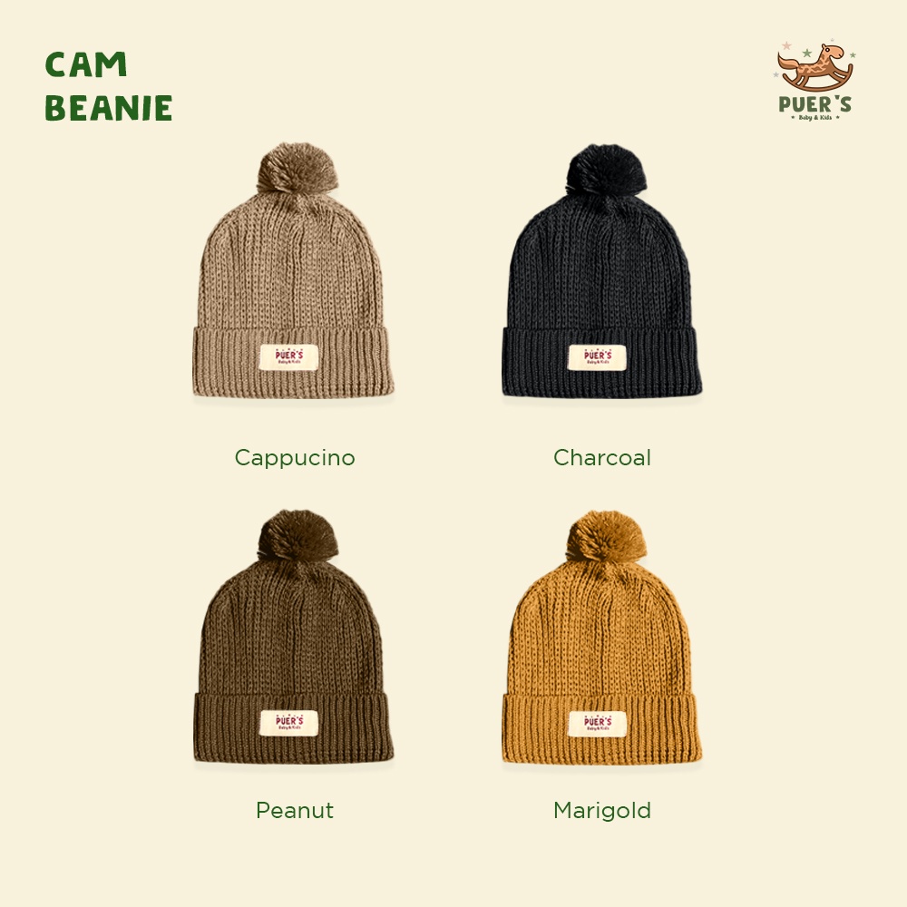 BEANIE BAYI PUER'S CAM BEANIE ( TOPI BAYI/ TOPI ANAK /BEANIE ANAK/ KUPLUK BAYI)