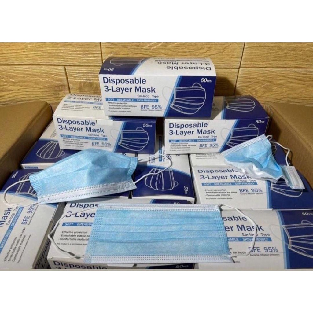 masker 3ply 1box isi 50pcs