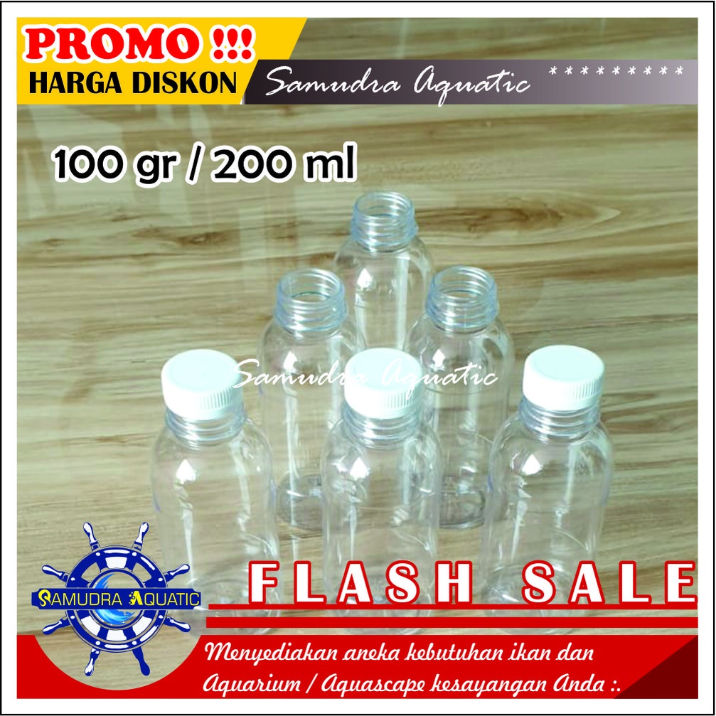 Botol Repack 100gr / 200 ml, Botol Plastik Kemasan Kosong