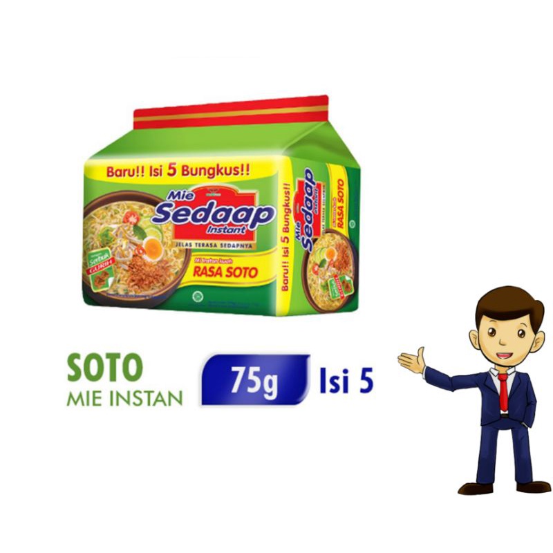 

Sedaap Mie Rasa Soto 5x75gr