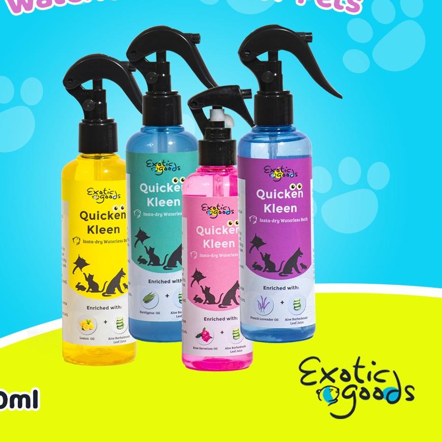 ➳ QUICKEN KLEEN 250ml DRY SHAMPOO ANJING DRY SHAMPOO KUCING SAMPO KERING HEWAN DRY SHAMPOO KELINCI ☑