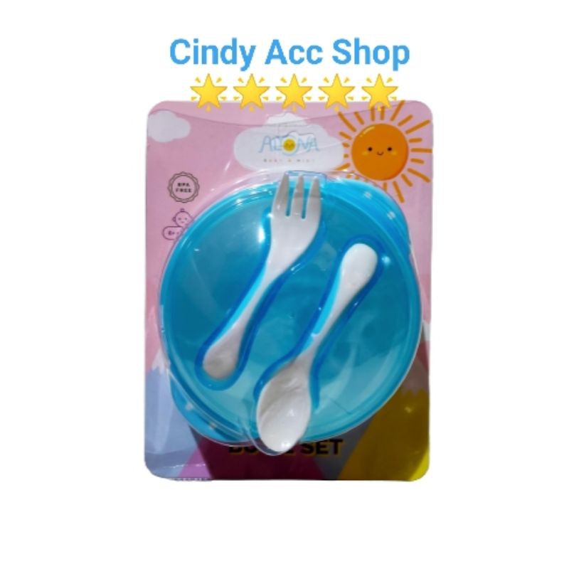 Baby Bowl Set Premium Mangkok Bayi Set Anti Slip Anti Tumpah AL002