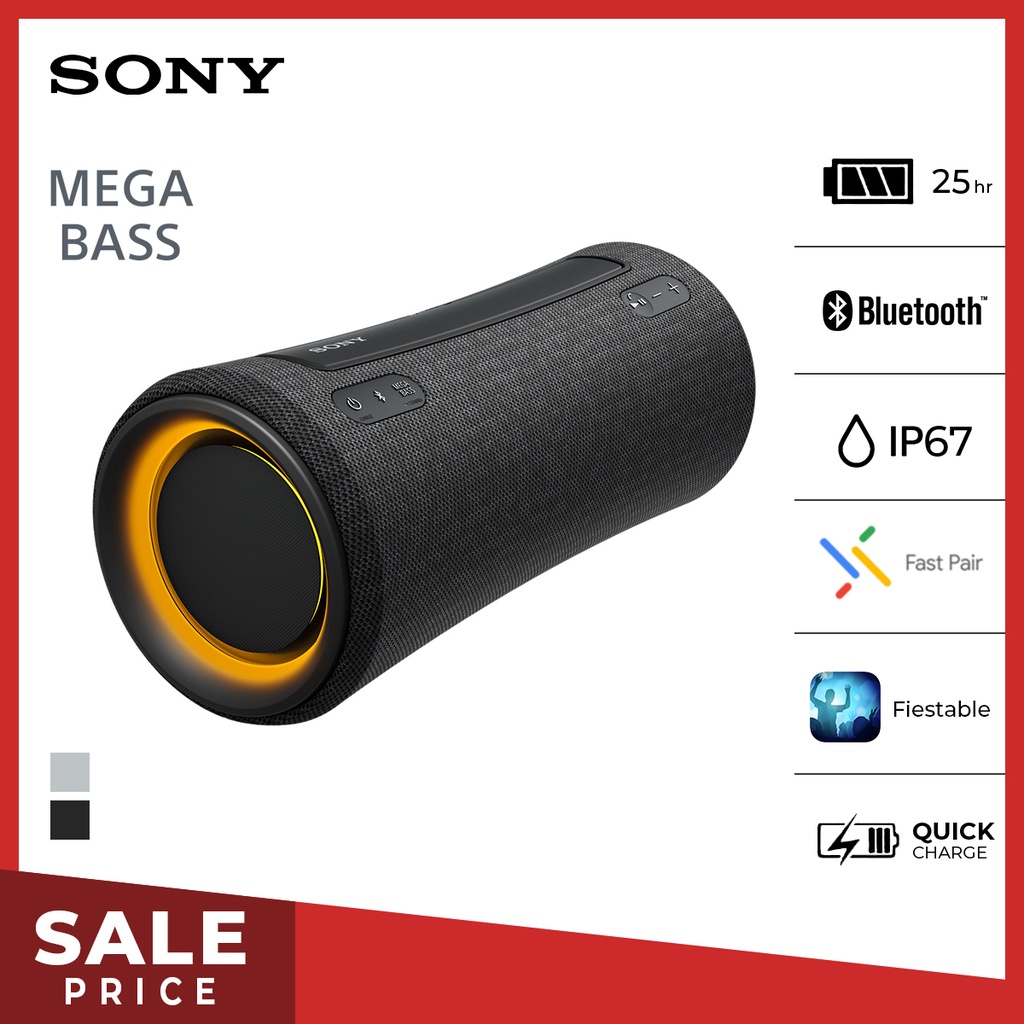 Speaker Sony SRS-XG300 X-Series Speaker Bluetooth Mega Bass Battery Up to 25h For Android &amp; IOS - Black Portable Wireless Speaker