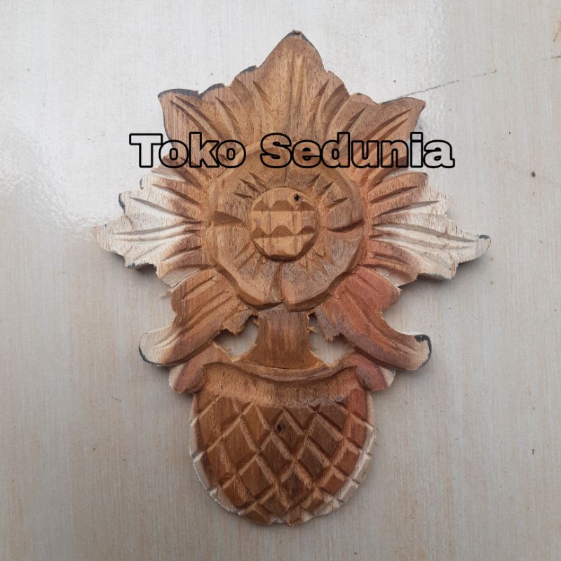 Ornamen tempel ukir bunga jepara kayu jati, ornamen tempel pintu lemari bufet gasebo soko rumah hias