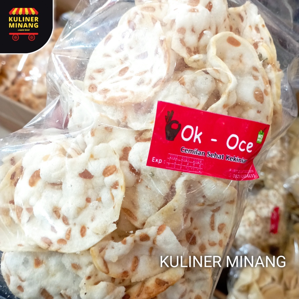 

Kripik tempe batik Ok Oce Oleh-Oleh Asli Cemilan Kampung Makanan Khas Payakumbuh Padang Jajanan Snack Kuliner Minang Kabau AX00