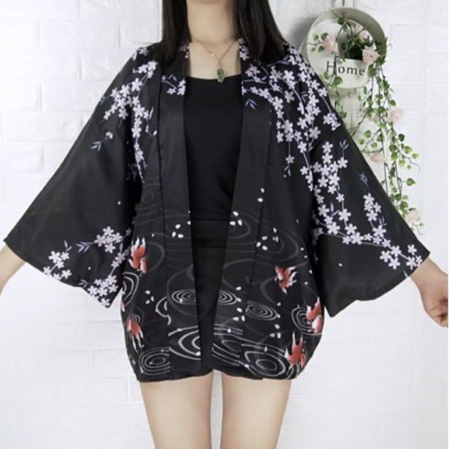 RE01 CARDINGAN KIMONO IMPORT WANITA ASIA KOREA JEPANG HAORI YUTAKA SAKURA ORIGINAL