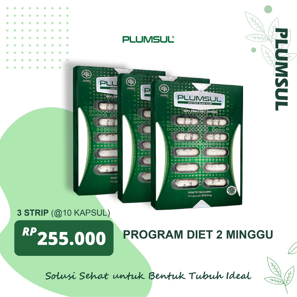 Plumsul Suplemen Diet Herbal Ekstrak Buah Plum - Program Diet 2 Minggu