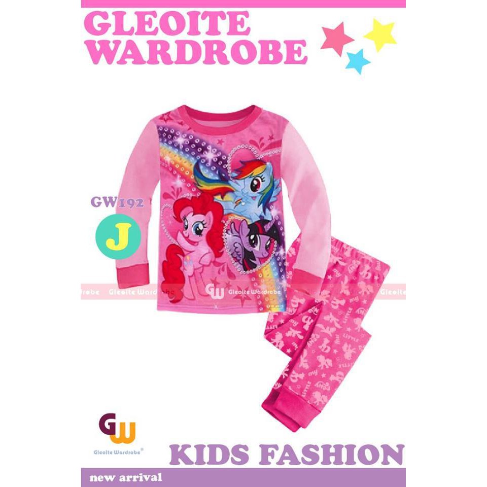 GW 3 Little Pony Pink Pajama / Piyama Anak
