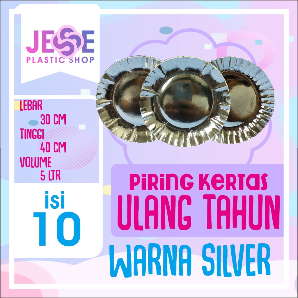 Piring Kue Tart | Piring Kertas Tart | Piring Cake Tart | Piring Ulang Tahun | Piring Bulat Tart