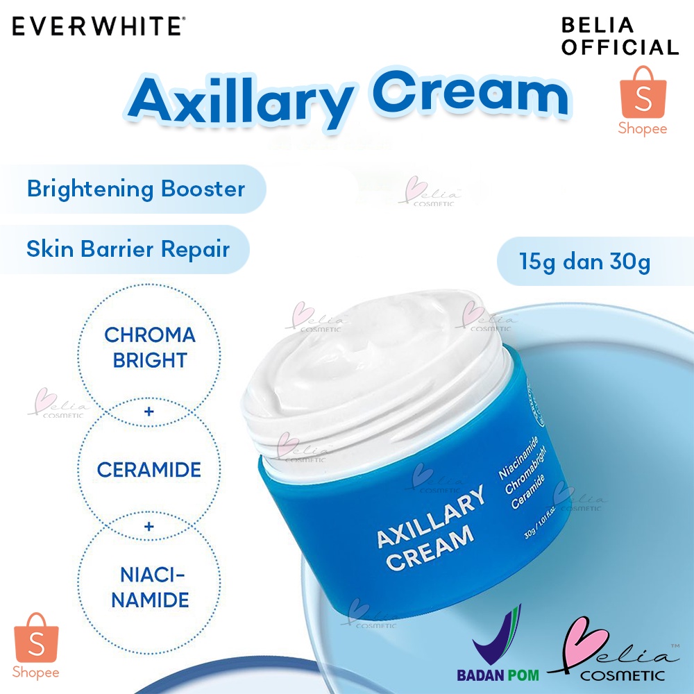❤ BELIA ❤ EverWhite Smooth Axillary Cream Chamomile Extract Ever White 15gr 30gr | krim pemutih ketiak