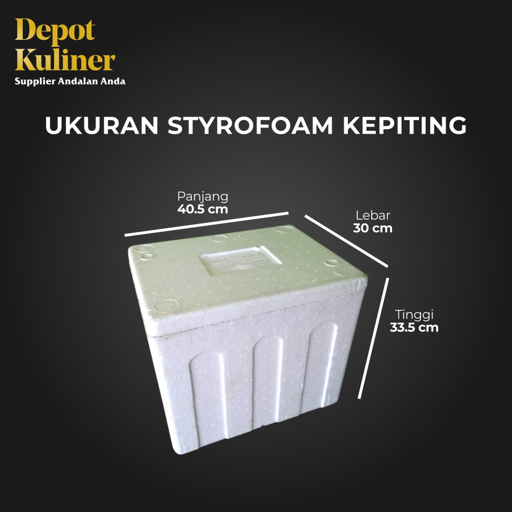 Jual Kotak Styrofoam di Medan Ukuran 40,5 x 30 x 33,5 Cm