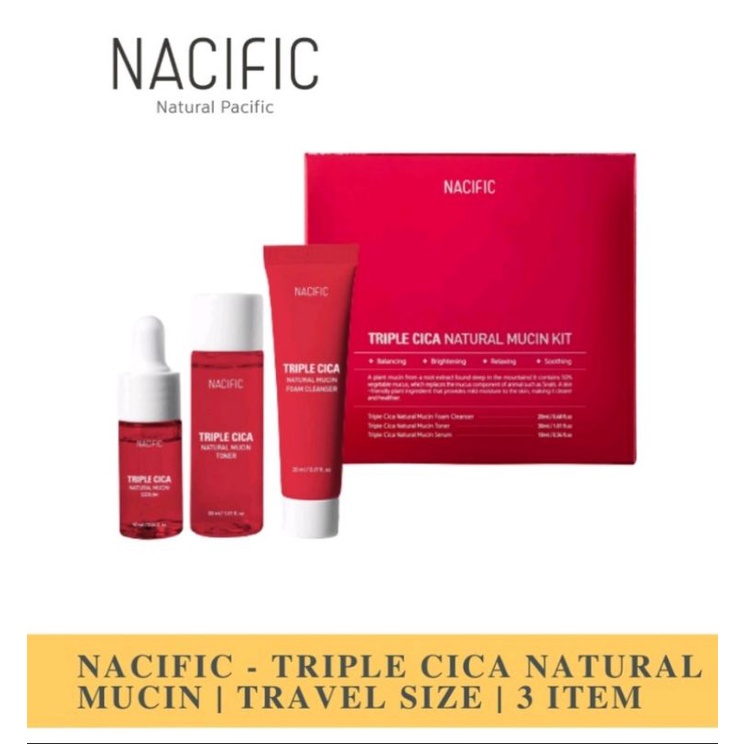 [HANYA UNTUK BONUS] NACIFIC TRIPLE CICA NATURAL MUCIN KIT satuan