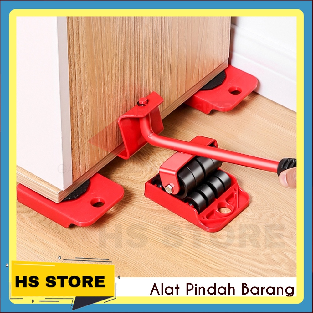 Troli Roda Dongkrak Alat Bantu Pindah Barang Furniture Sofa Mesin Cuci Kulkas Moving Roller Tool