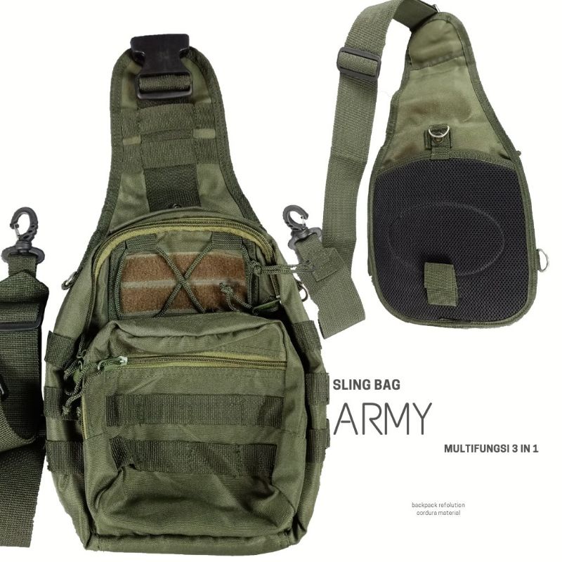 TAS SELEMPANG ARMY/TAS BOTO/TAS LUPUS BESS SELLER FREE LOGO