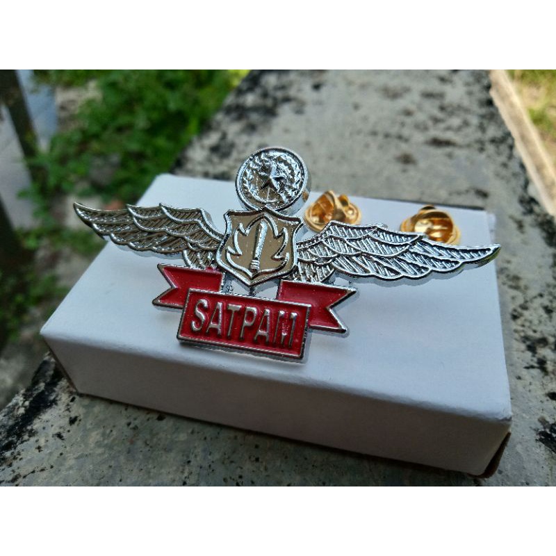 pin wing silver satpam security terbaru