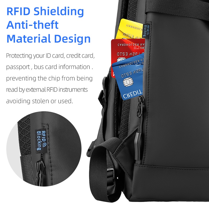 MR5748SJ Tas Backpack Ransel Laptop 17 USB Scalable Travel MR5748 SJ RFID