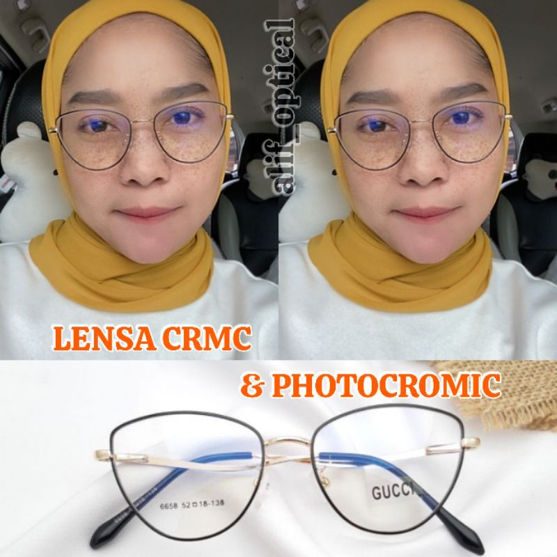 Frame Kacamata 6658 , Gratis Lensa Minus, Kacamata Antiradiasi, Kacamata korea