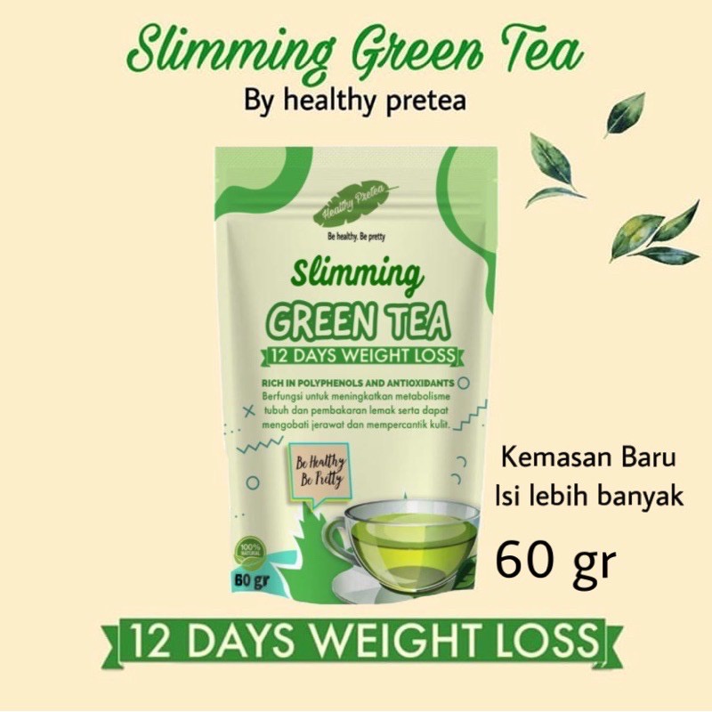 12 Days Weight Loss Slimming Green Tea by Healthy Pretea, Teh Pelangsing Herbal