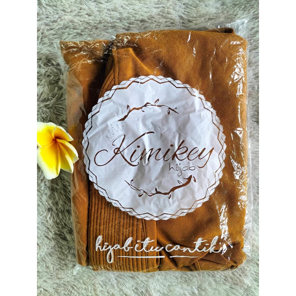 HIJAB INSTANT KIMIKEY SYAR'I  SYAZA JERSEY PREMIUM-Mustard