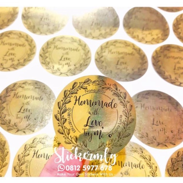 

CETAK CUSTOM STICKER METALLIC GOLD / SILVER PER A3+