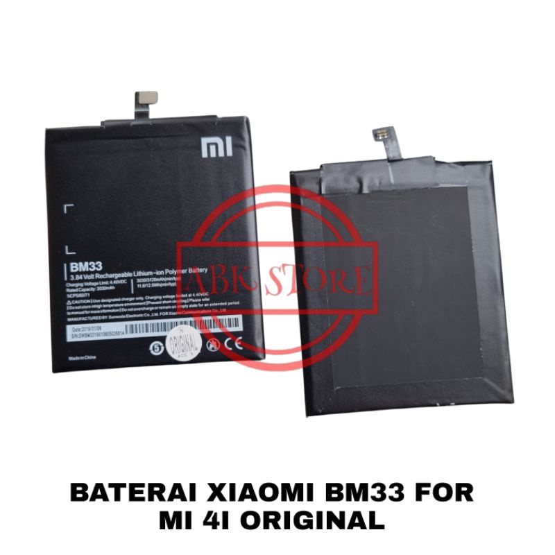 BATRE BATERAI BATTERY XIAOMI MI 4I / MI4I BM33 ORIGINAL