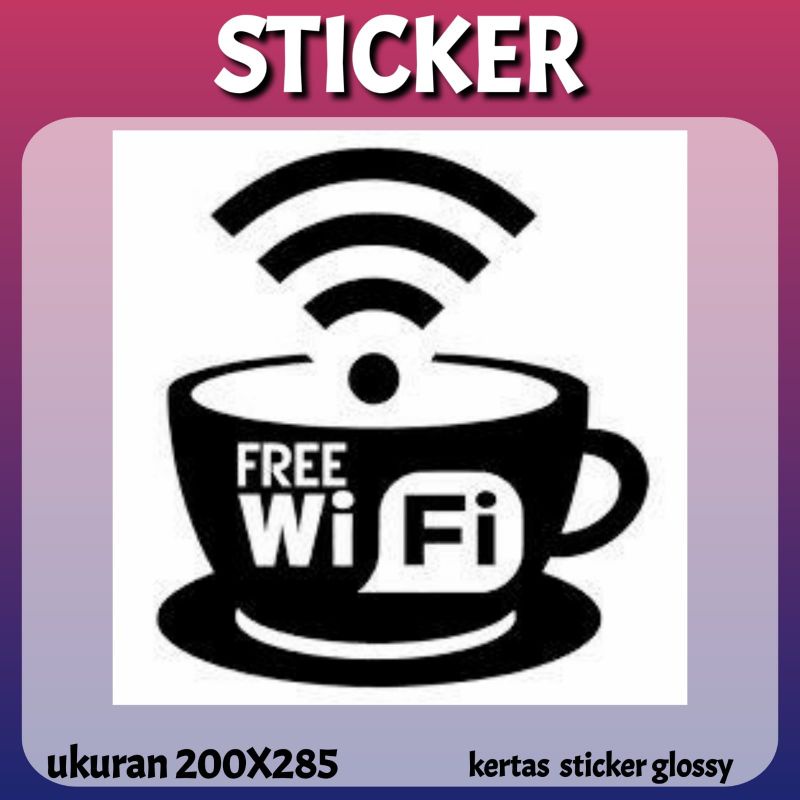 

STICKER FREE WIFI UKURAN A4 93n0