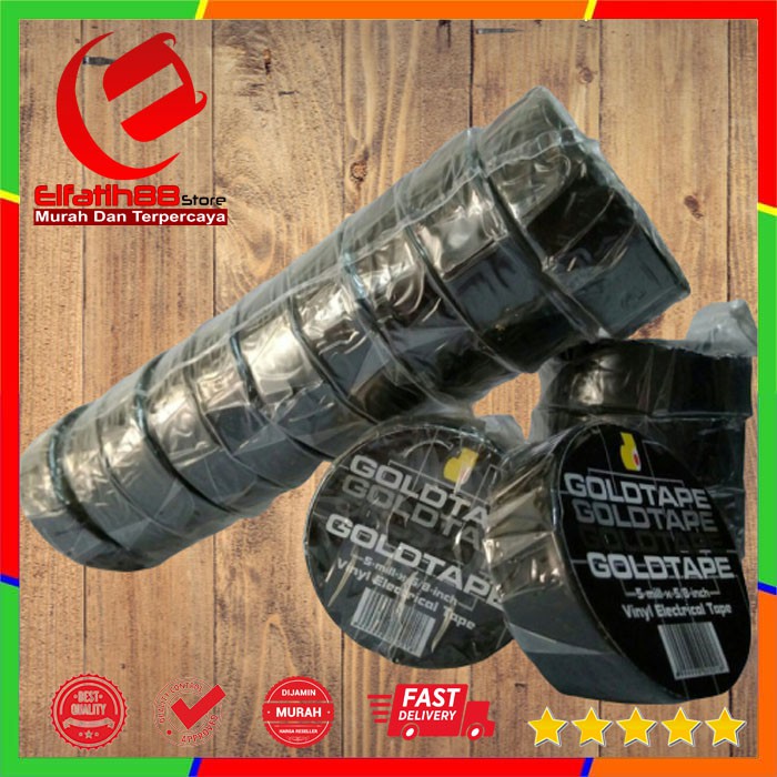 

Isolasi Lisrik Hitam / Selotip Gold Tape - 1 Pcs