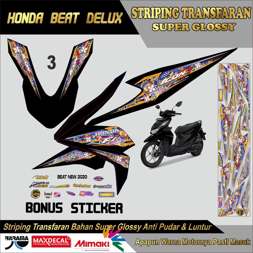 STRIPING TRANSPARAN UV GLOSY BEAT DELUK LIS BODI TRANSPRAN UV GLOSY BEAT DELUK