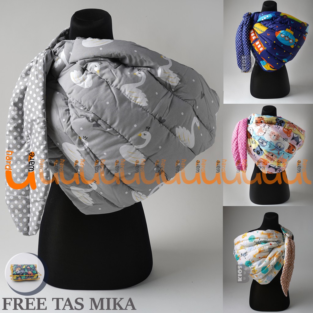 GENDONGAN BAYI RING SLING DENGAN LAPISAN EMPUK NYAMAN / GENDONGAN INSTAN BAYI INCLUDE TAS MIKA