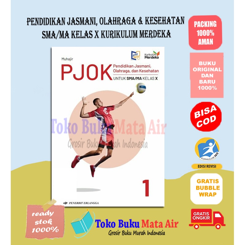 BEST SELLER PJOK SMA/MA KELAS 10 11 12 KURIKULUM MERDEKA - MUHAJIR ERLANGGA