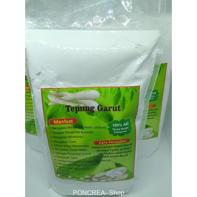 

Tepung Pati Garut Irut Kerut Ararut Angkrik Maag Asam Lambung 250gr