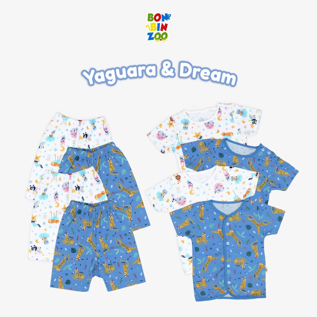 BonBinzoo Setelan Pendek Baju Bayi Motif Newborn  SNI 0-3/3-6 Bulan Piyama Baby / Kado Bayi