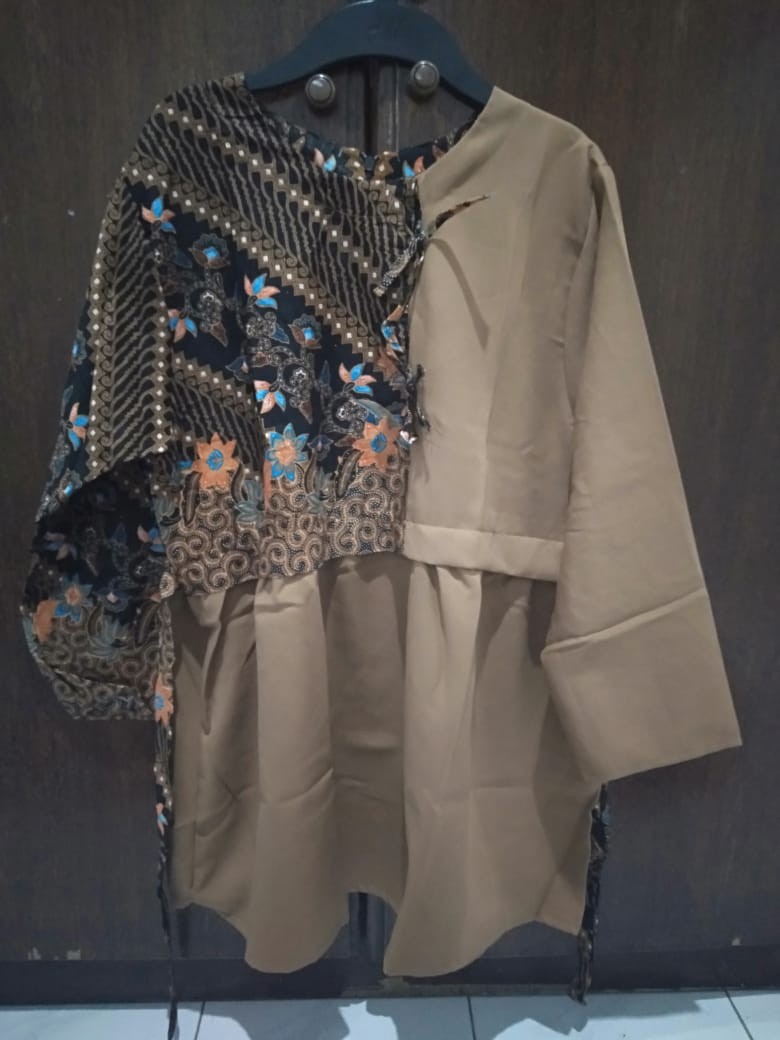 S M L Xl Xxl Xxxl 4l 5l Batik Kahuripan Atasan Batik Modern - Atasan Batik Wanita - Batik Kombinasi