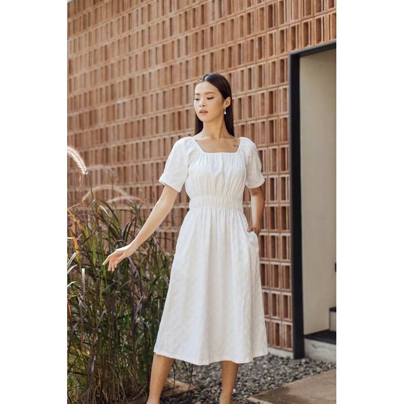 [NEW] Aubrey Dress White Claryn