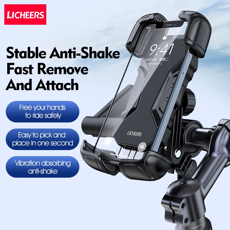 Licheers LC-420 Motorcycle Mount Phone Holder Motor Holder Stang Motor