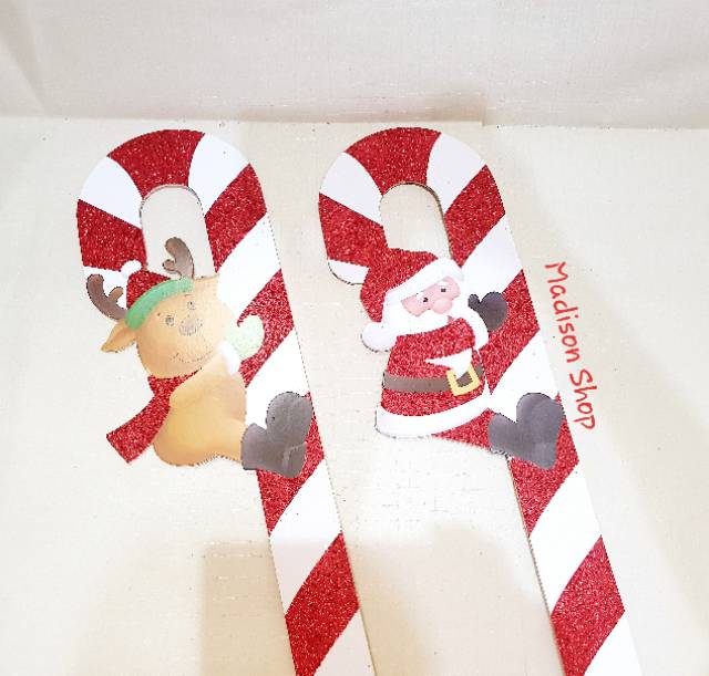 DEKORASI POPSICLE CANDY CANE STICK NATAL TONGKAT DEKOR SANTA XMAS DEKORASI NATAL MURAH