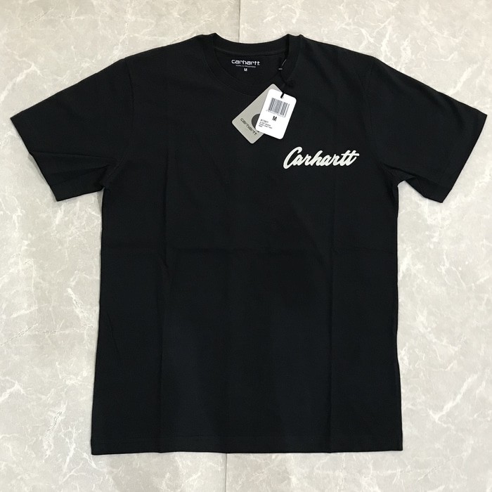 DVS0118 Carhartt WIP Signum Script Print Tshirt ORIGINAL BLACK MARKET