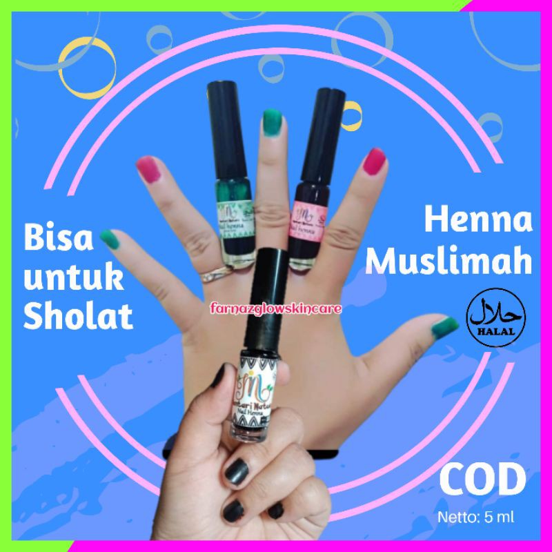 NAIL HENA Kuteks Halal  Muslimah Inai Arab Cat  Kuku  Murah 