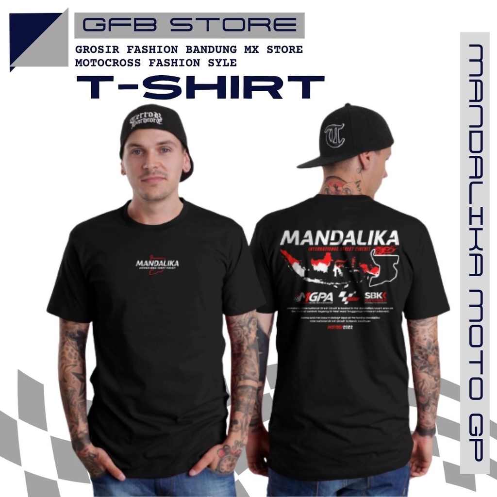 Kaos Mandalika Recing Team Original Baju Sirkuit Mandalika Kaos Pria Dewasa