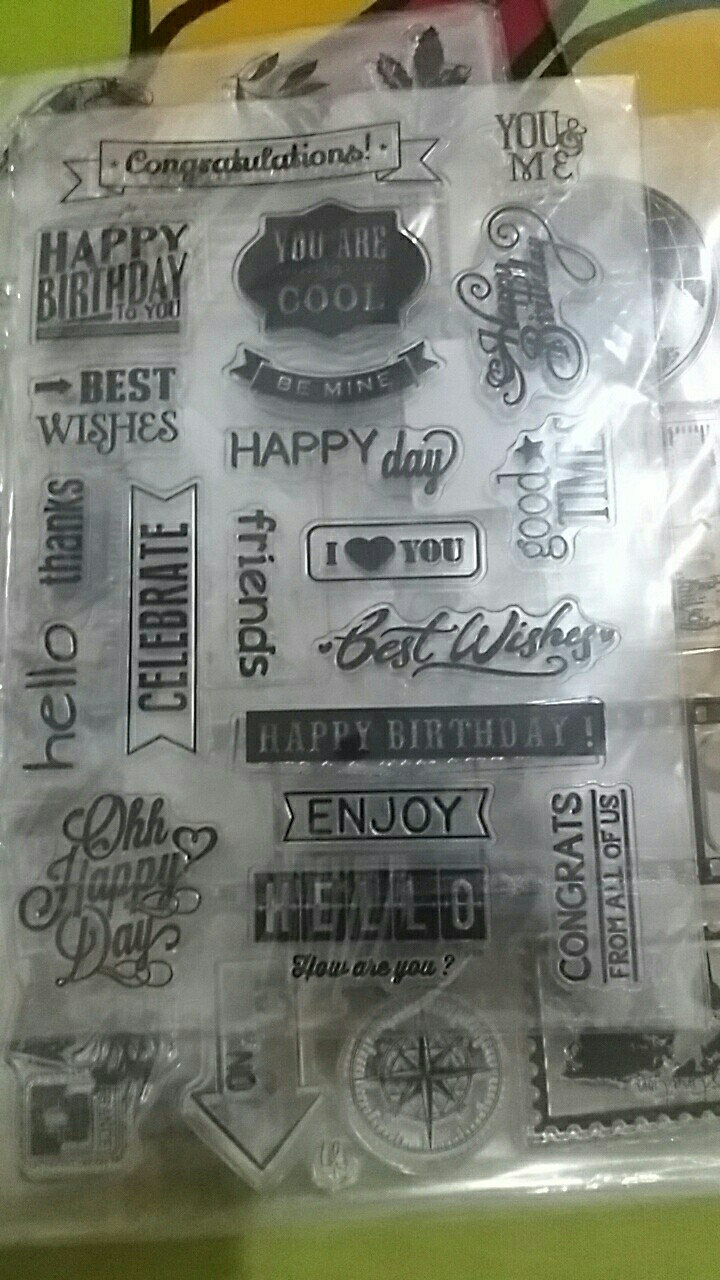 [deble] Silicone Transparent Clear Stamp Seal Diy Happy Birthday Scrapbooking Decor