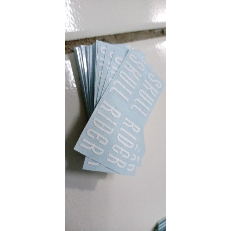 sticker cutting skull rider