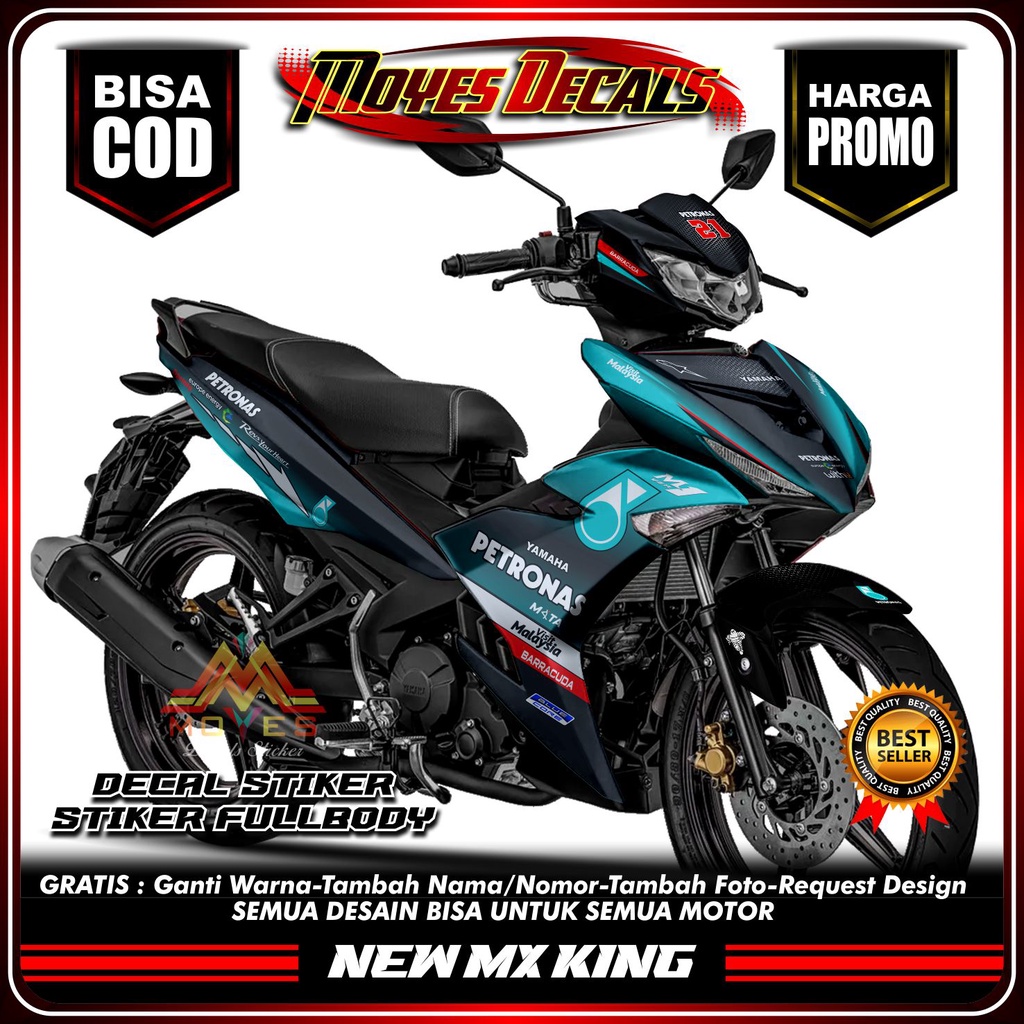 (COD) Decal MX King 150 Petronas, Stiker MX King 150 Petronas, Striping MX King Petronas