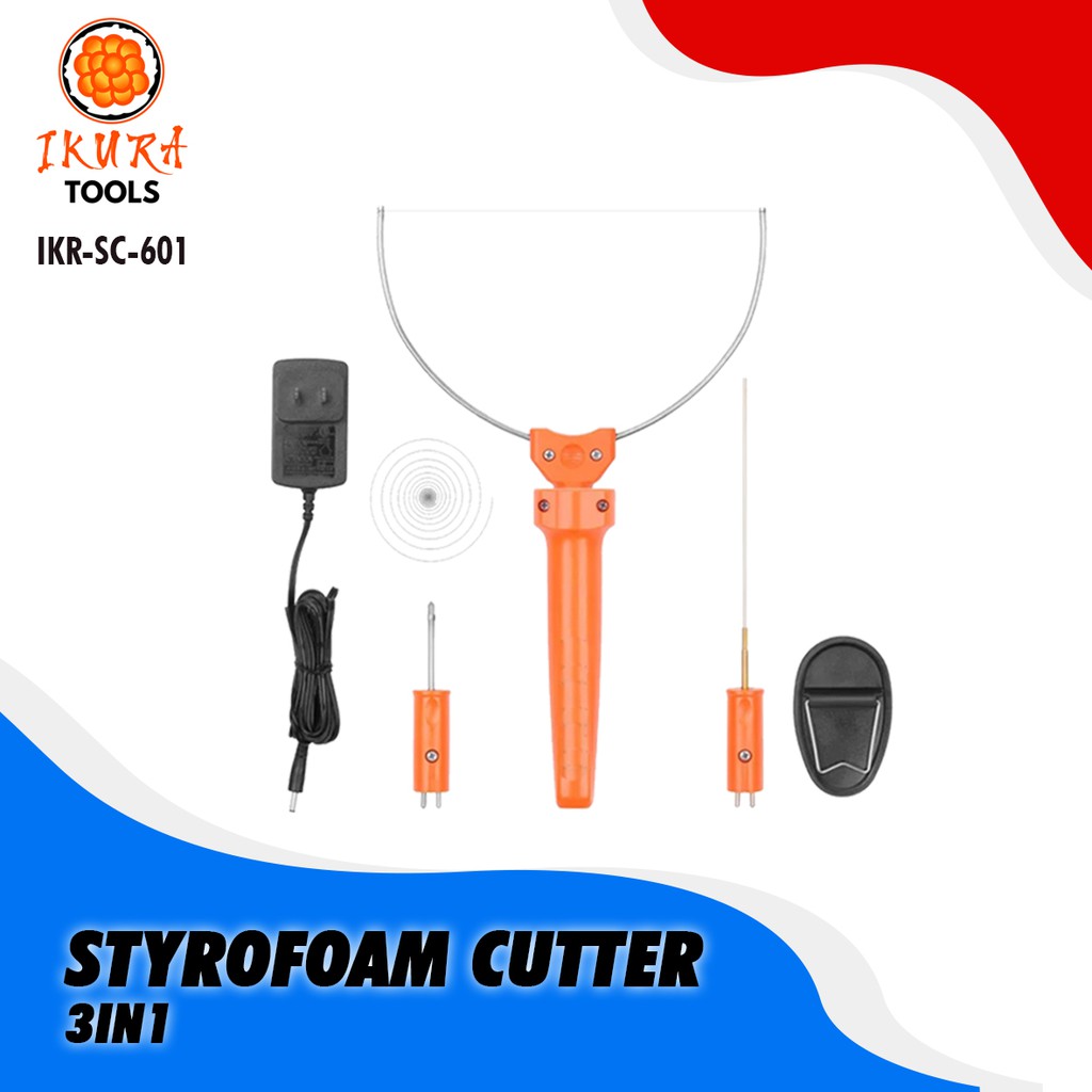 IKURA Alat Pemotong Gabus 3 in 1 - Styrofoam Cutter - Potong Gabus