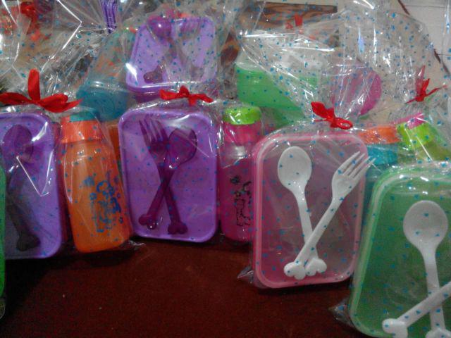 Parel Lunch Box Sendok Garpu + Botol Minum Kemasan Ulang Tahun