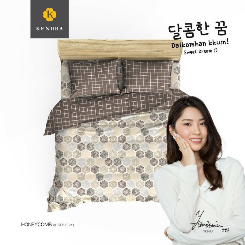 Set Bed Cover Kendra -- 180 x 200 cm / 160 x 200 cm (Original)