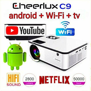 Cheerlux C9 Android Wifi Smart Proyektor 2800 Lumens with TV Tunner MURAH